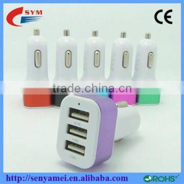 High quality 3 usb car charger for iphone car charger