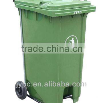 240L plastic foot pedal waste bin wheelie bin