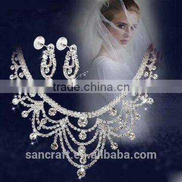 Shinning white Austrian crystal bridal jewelry set