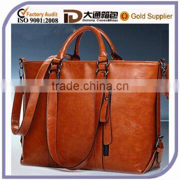 Promotional Real Genuine Leather Fashion Ladies Tote Women Handbag Messenger Shoulder Bag