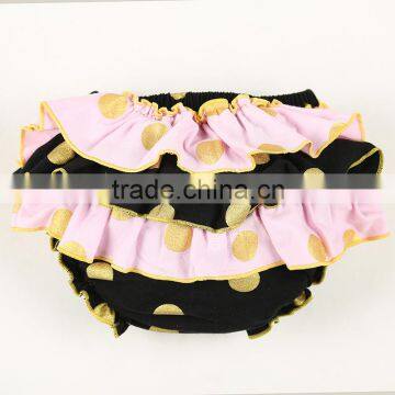 2015 new style baby cotton polka dot ruffle bloomers for kids