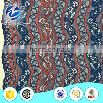 Heavy nylon cotton french guipure border lace fabric