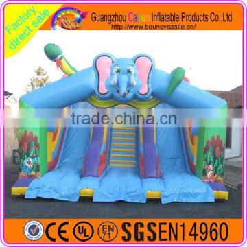 Elephant Design Inflatable Plastic Dry Slide for Sales photo-5