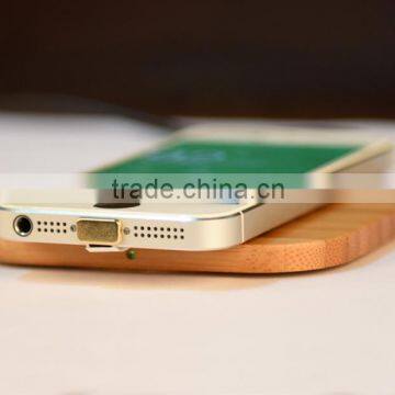 Green Bamboo Wireless Charger, Qi Standard Wireless Charger for Mobile Phone