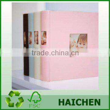 Custom logo printed paper wood photo album