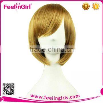 Factory cheap fashion blonde wig for girl