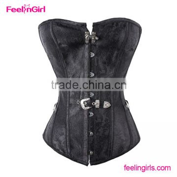 Elegant Jacquard Steampunk Bustier Corset Top