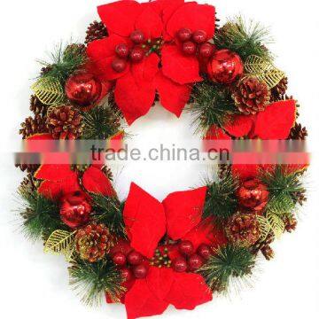 2013 New design wholesale metal christmas wreaths H-47