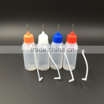 20ml PE e liquid empty plastic bottle with needle tip and multi cap colour made in China                        
                                                                                Supplier's Choice