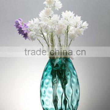 Home Decoration Clear Unique Art Flower Colored Glass Vase photo-4