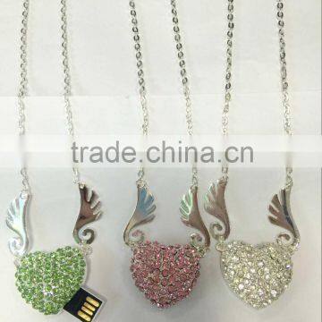 Wholesale Better Design Heart Shape Jewelry Swivel USB Flash Drive 8GB/16GB USB2.0 photo-4