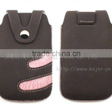 Mobile Phone Pouch for iPhone 4,Retractable Pull-tab Allowing for Phone Access