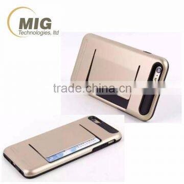 Credit Card II generation Slot PC and TPE 2 in 1 style Cell phone case For iphone 6 case For iphone 6S case
