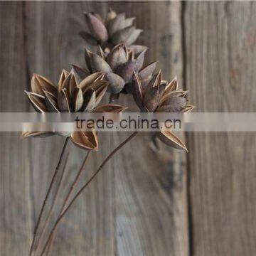 2016 New Artificial water lily Wholesale Home Decoration Garden Decoration Cheap Natural Dried Lotus Artificial Flowers