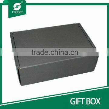 HIGH END CUSTOM MADE CORRUGATED GIFT BOX FOR POSTAGE WITH HOT SILVER STAMPPED INSIDE photo-6