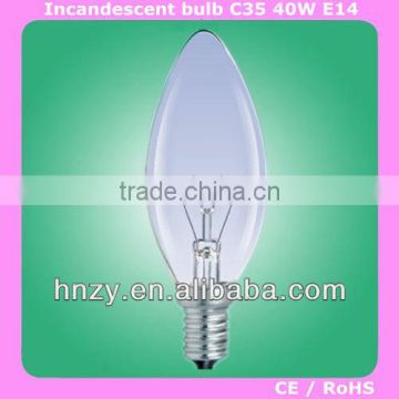 C35 230V 40W Incandescent bulb E14