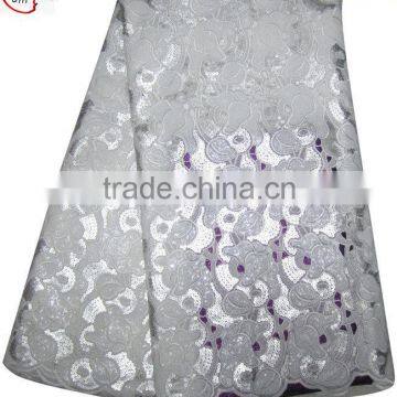 CL8468-6 new coming high quality white organza lace soft material new design nice pattern for making parry dress