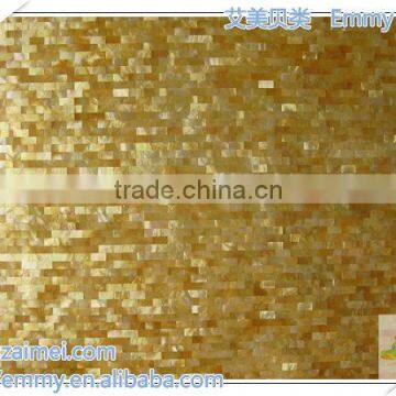 Brick Yellow Mother of Pearl Mosaic Gold Shell Mosaic Wall Tile photo-3