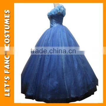 PGWC2620 2016 Newest Sandy Princess Cinderella Women Blue Dress Cosplay Costume Adult photo-3