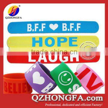Promotional Cheap 3D Logo Silicone Slap Bracelets photo-3