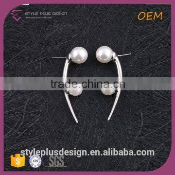E77997K01 Pearl Stainless Steel Single Stone No Hole Earring Designs From Pearl Updated Collection photo-4