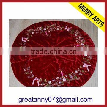 Velvet Christmas Tree Skirts Hanging Glass Tealight Holder photo-6