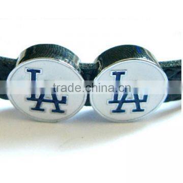 2015 Alloy LA Dodgers Sports Slide Charms Fit To 8mm Pet Collars Wristbands