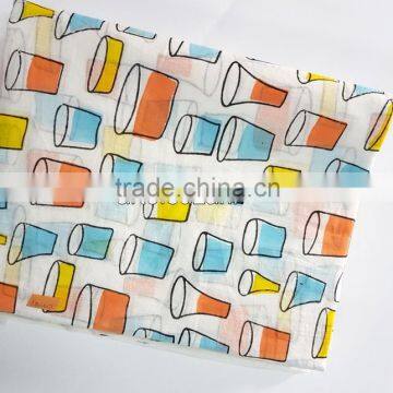 Water Glass Hand Block Print Cotton Indigo Multi Color New Fabric