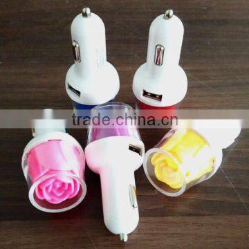 latest christams gift 2port usb car charger for mobile phone for iphone 5