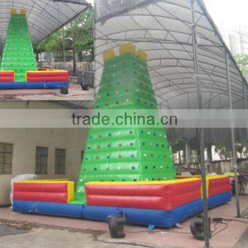 2014 popular inflatable climbing wall for sport game