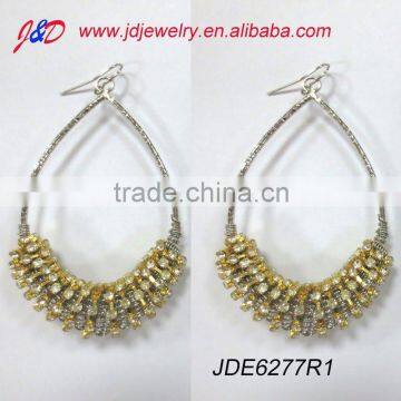 2012 DROP EARRINGS WITH THREAD CRYSTAL CLAW CHAIN