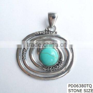 SGJGEMS PD06380TQ Turquoise Jewelry Natural Crystal Gemstone Cross Pendants