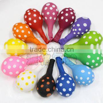 12" 2.8g Colorful polka dot printed wave point latex balloons party arrangement balloon