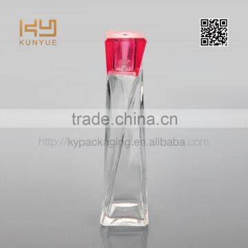 50ml spiral shape glass perfume bottle