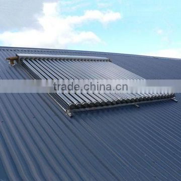 Pitched roof mounted solar collectors, evacuated tubes solar collectors, heat pipe solar vacuum tube collector