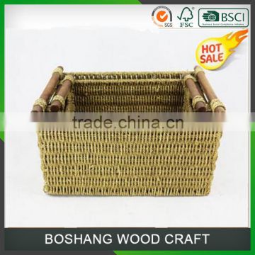 Set of 3 New Seagrass Storage Laundry Basket