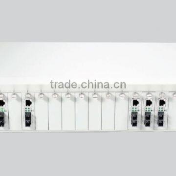 17 slots HD Fiber Media Converter Rack