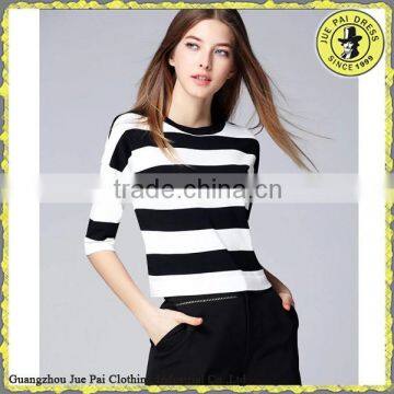 Slim Tight Waist Stripe t-shirt/Clothing Made in China