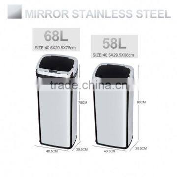 8 10 13 Gallon Infrared Touchless Dustbin Stainless Steel Waste Bin Office Waste Bin Indoor Trash Bin/ Trash Can SD-007 photo-4
