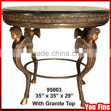 Woman Bronze Sculpture Bronze Table Legs Bronze Glass Coffee Table