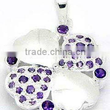 925 Sterling Silver Amethyst Pendant