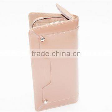 Multi-function women wallet long with card slot zipper ladies purse /wallet