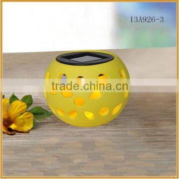Mini Ceramic Solar Led Lantern Rechargeable Lights for Garden Ornaments photo-4