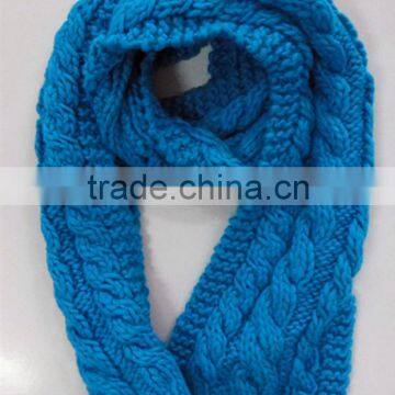 Classical long winter hemp flowers knitting scarf,factory