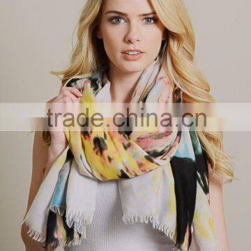 YAEL Fashion Good Hand Feel Wool Fabric 90% Polyester Scarf