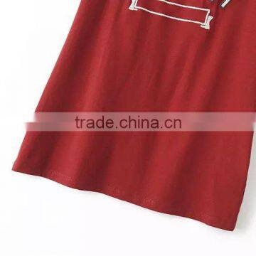 Cheap China Wholesale Clothing Cotton Round Collar t Shirt for Girls photo-4