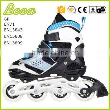 Wholesale Adjustable High Rebound pu Wheel Blue Kids Roller Skate photo-2
