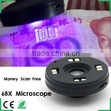 New 68x Zoom Microscope Magnify Lens with LED Light For Apple for iPhone 4 Brand New