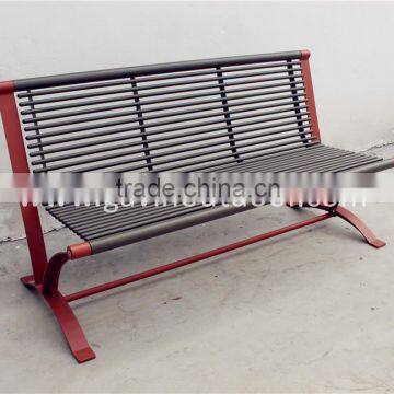 Powder coated steel patio bench metal park bench parts