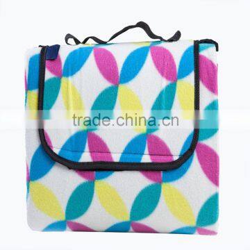 Outdoor water proof backing picnic blanket built in bag with carry strap